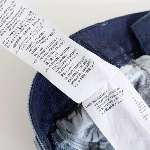 Stella McCartney Lace Hem Cropped Wide Leg Jeans Medium Wash Size 28 - Picture 14 of 14